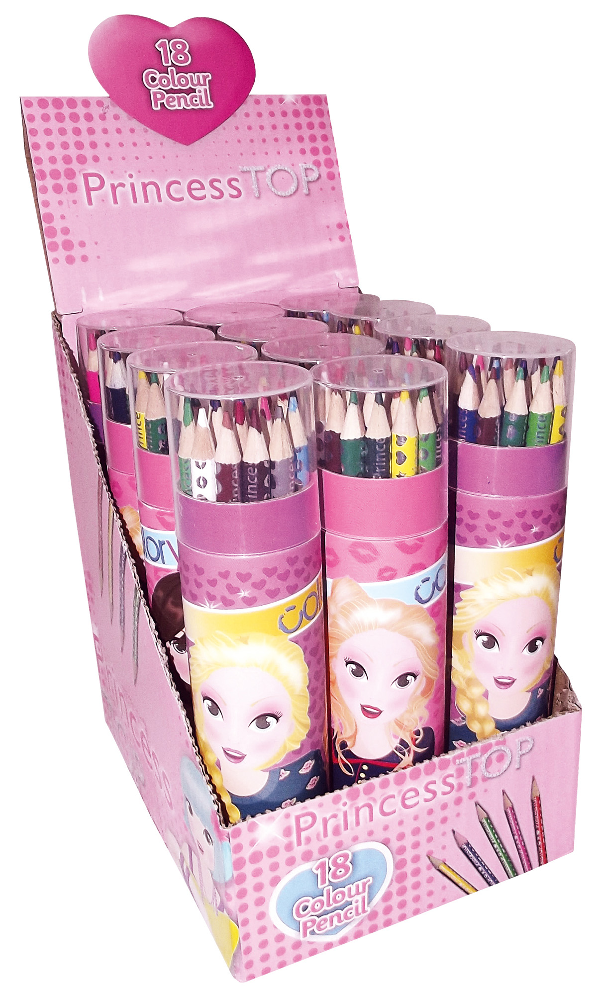 Princess Top - 18 Colour Pencils